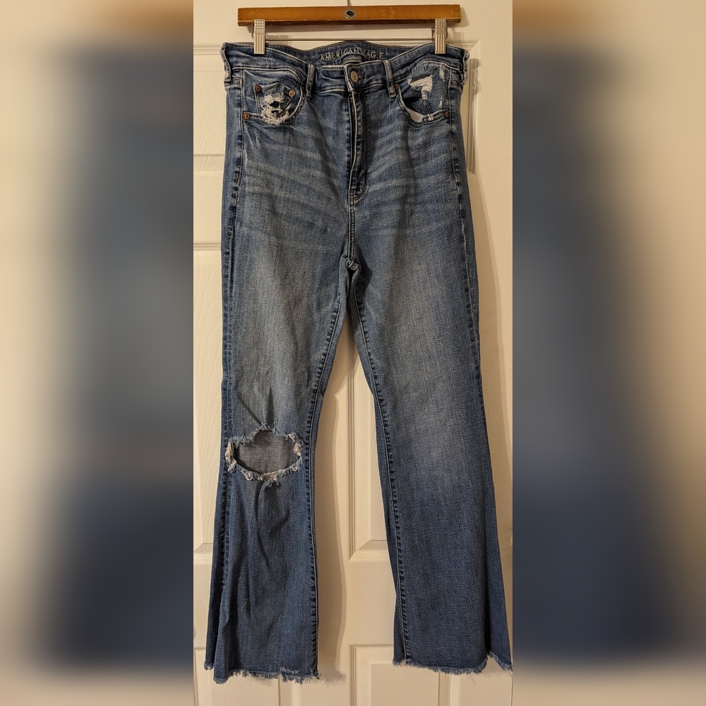 American eagle super high rise flare jeans